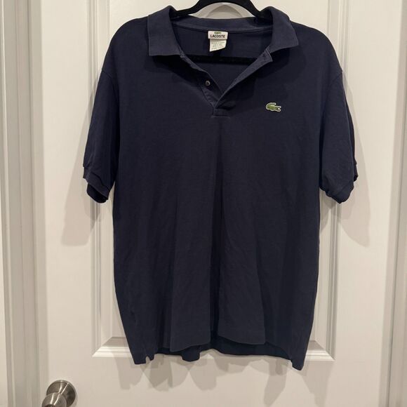 LACOSTE Men's Short Sleeve Polo Shirt Size 6 Alligator Logo Vintage - Picture 2 of 6